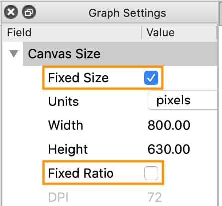 Select a fixed size graph.