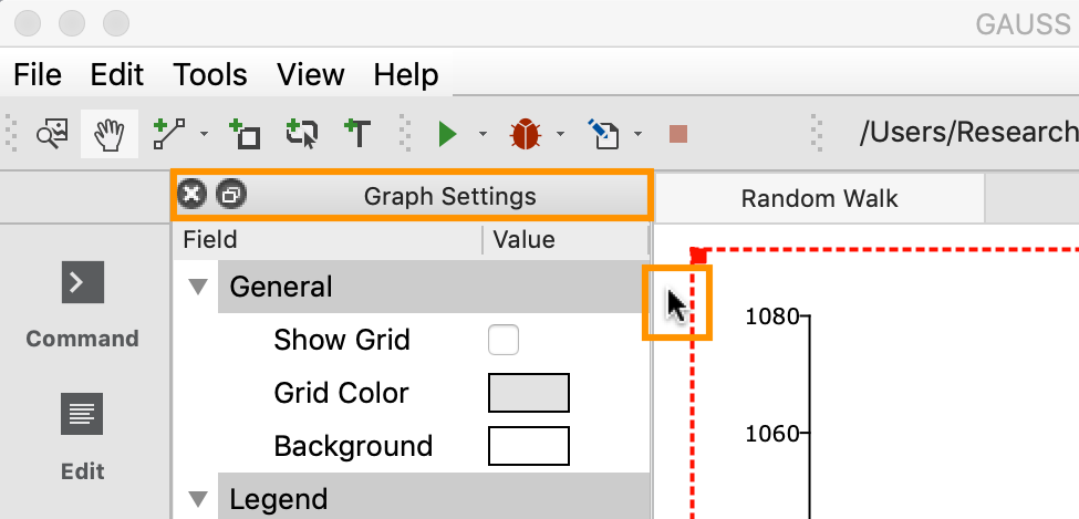 Select the graph canvas.